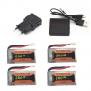 eachine e010 e011 e012 e01 furibee f36 batería cargador de batería 260mah 4pcs
