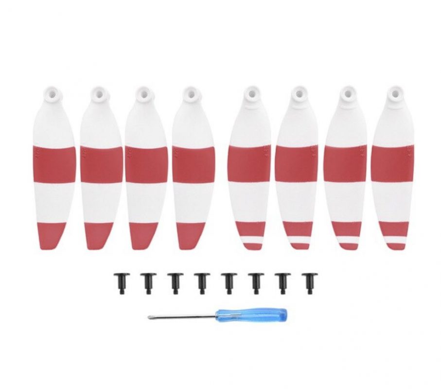 Master Airscrew Hélices Stealth Silencieuses Pour DJI Mini 2 / Mini 2 SE / Mini SE / Mini 4K - Rouge (Lot De 4)