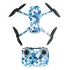 Kit Autocollants Stickers Protecteurs Drone Télécommande Waterproof en PVC pour Mavic Mini 2 CAMOUFLAGE BLEU