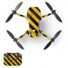 Waterproof PVC Drone Remote Control Protective Stickers Kit for DJI Mini 2 / 2 SE / 4K - BLACK & YELLOW SCratches