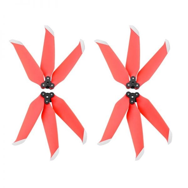 4 Helices 3 Pales Pliables Montage Rapide pour Drones DJI Mavic Air 2 2S rouge argent