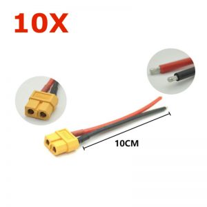 10pcs XT60 Male Female Connector Cable 14AWG for Drone Battery F