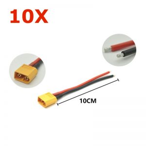 10pcs XT60 Male Female Connector Cable 14AWG for Battery Drone M