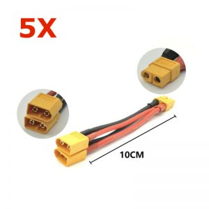 5pcs Cable Parallele 3 Voies Connecteur XT60 Male Femelle en pour Batterie Drone 1F2M