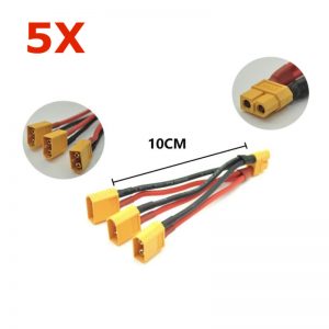 5pcs Cable Parallele 3 Voies Connecteur XT60 Male Femelle en pour Batterie Drone 1F3M