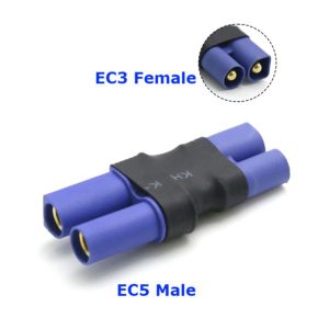 Adaptateur Convertisseur Connecteurs EC5 Male vers EC3 Femelle Batterie Lipo Drones DIY