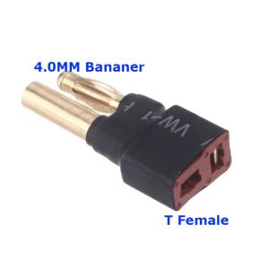 Adaptateur Convertisseur Connecteurs T Femelle vers 4.0mm Banane Batterie Lipo Drones DIY