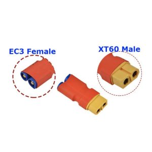Convertitore adattatore Connettori XT60 maschio a EC3 femmina Lipo batteria droni fai da te