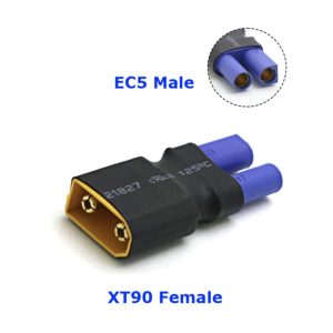 Convertitore adattatore Connettori XT90 femmina a EC5 maschio Batteria Lipo Droni fai da te