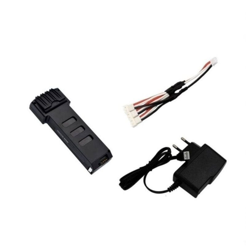 Blomiky 2 Batterie Li-PO 7,4V 1200mAh E 2 Cavi USB Per Auto RC 1/18, Con Mini Spina Tamiya, Per DEERC, Bezgar E Altri Modelli