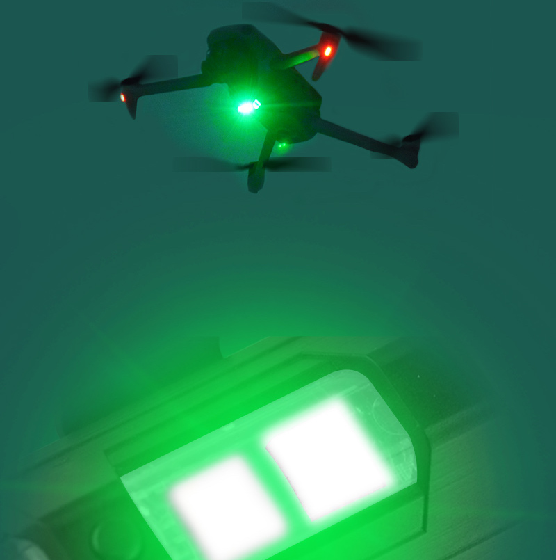 Lumière Stroboscopique Pour Drone DJI (Air 3, Mini 4, Avata 2, Mavic...) - 4 Lampes LED, Modes Clignotants, Piles Incluses