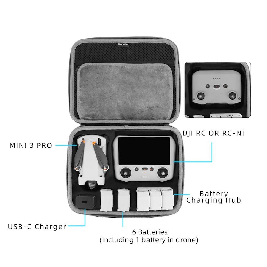 Transporte de almacenamiento de bolsa de hombro para DJI Mini 3 Pro 3 Drone
