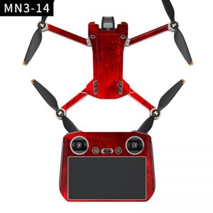 Adesivi Decalcomanie Protezioni complete per DJI Mini 3 Pro Drone con telecomando DJI RC rosso