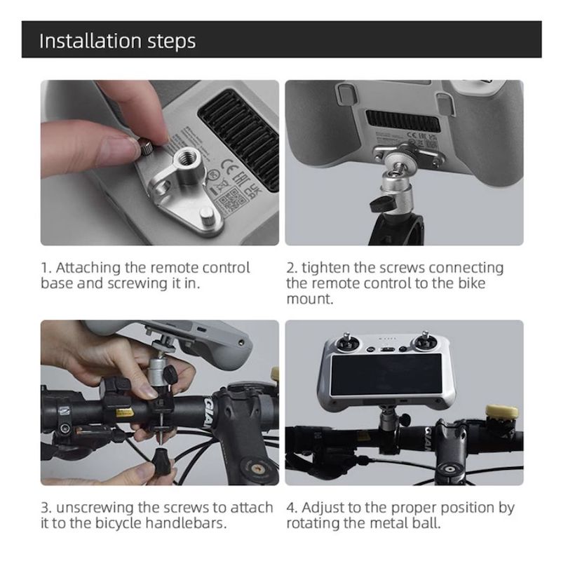 Supporto per bicicletta per telecomandi DJI RC / RC 2 - Maison Du Drone