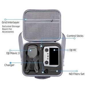 Alternative view of DJI RC / RC Pro / RC-N1 Telecomando compatibile Borsa a tracolla per DJI Mavic 3 / Mavic 3 Classic Drone