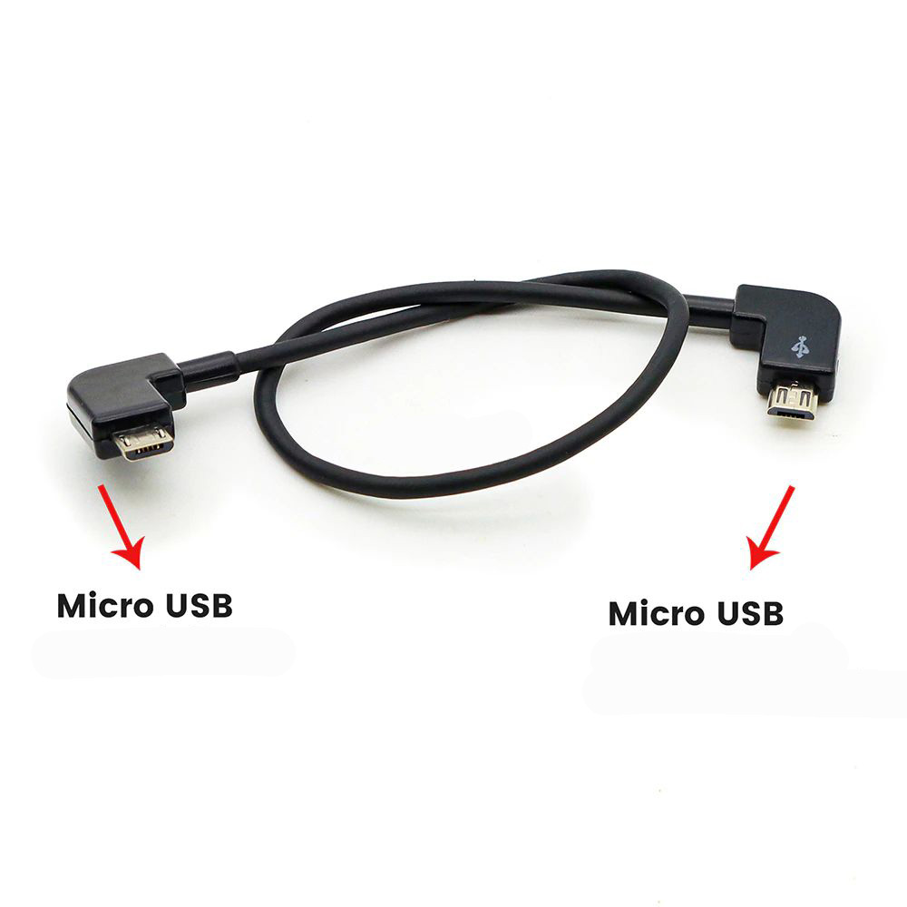 OTG Data Cable For DJI Mavic Air 2 RC Remote – Type-C To Android Micro USB – Black