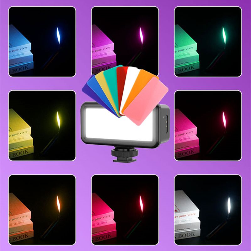 Lampe LED Vidéo Magnétique - Éclairage Pour Caméra, IPX4 étanche, Compatible DJI Osmo Action