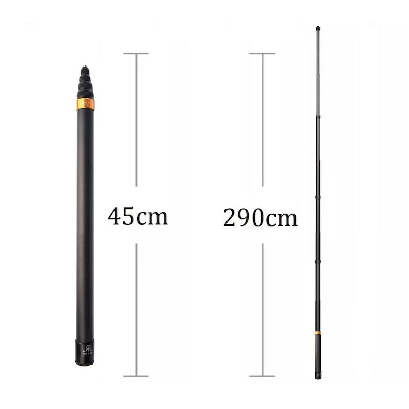 asta invisibile per selfie 290cm action camera insta360 x3 one x2 one x one rs one r gopro dji 2