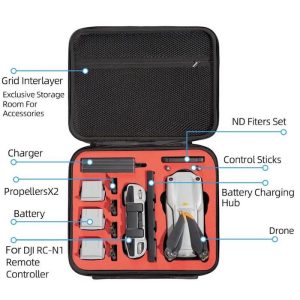 Custodia rigida per il trasporto del drone DJI Air 2/2S + telecomando DJI RC-N1 - immagine 3