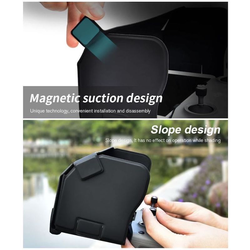 Pare-Soleil Magnétique Pliable Pour DJI RC - Protection Écran Mini 3 Pro, Mavic Air 2S, Noir