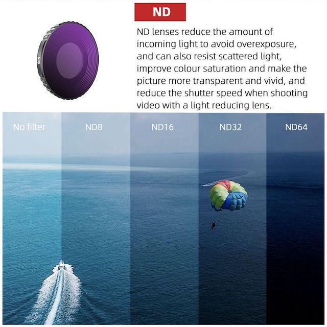 Filter Objektiv Kamera BRDRC UV CPL ND Action Camera DJI Osmo Action 4 7