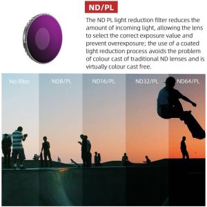Filter Objektiv Kamera BRDRC UV CPL ND Action Camera DJI Osmo Action 4 8