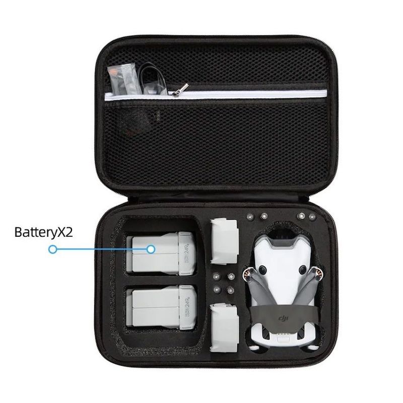 Storage bag for DJI Mini 4 Pro drone + DJI RC-N2 remote control + 4 Batteries - Image 2