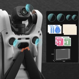 Set aus 4 Schutzfolien für Kameraobjektiv + Hindernissensoren für DJI Mini 4 Pro Drohne