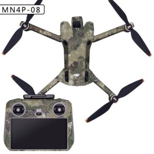 Kit Autocollants Pour Drone DJI Mini 4 Pro Et Télécommande RC-N2 – Design Personnalisé, Décoloration Facile