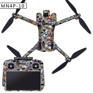 Autocollant Pellicola adesiva di protezione impermeabile in PVC drone DJI Mini 4 Pro DJI RC 2 graffiti 1