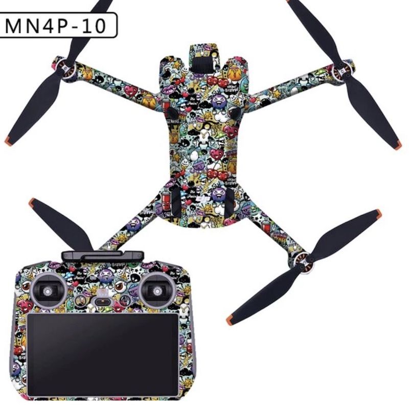 Autocollant Pellicola adesiva di protezione impermeabile in PVC drone DJI Mini 4 Pro DJI RC 2 graffiti 1