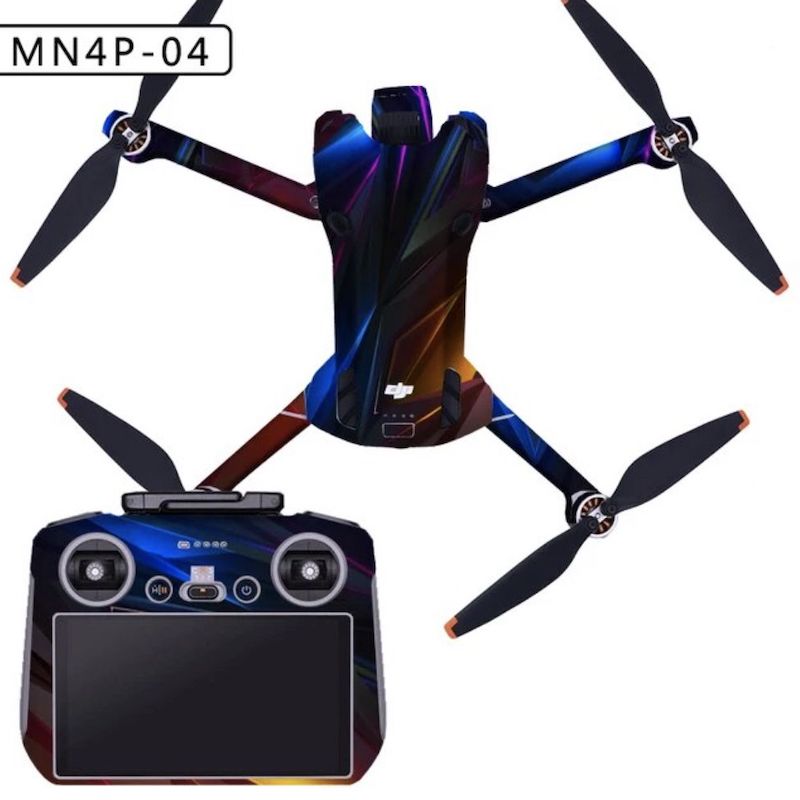 Autocollant Pellicola adesiva di protezione impermeabile in PVC drone DJI Mini 4 Pro DJI RC 2 lumières intersidérales