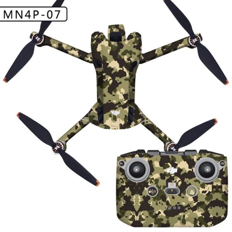 Autocollant Pellicola adesiva di protezione impermeabile in PVC drone DJI Mini 4 Pro DJI RC N2 camouflage