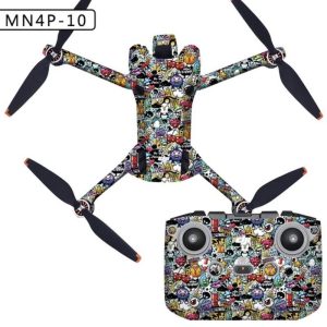 Autocollant Pellicola adesiva di protezione impermeabile in PVC drone DJI Mini 4 Pro DJI RC N2 graffiti 1
