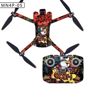 Autocollant Pellicola adesiva di protezione impermeabile in PVC drone DJI Mini 4 Pro DJI RC N2 graffiti 2