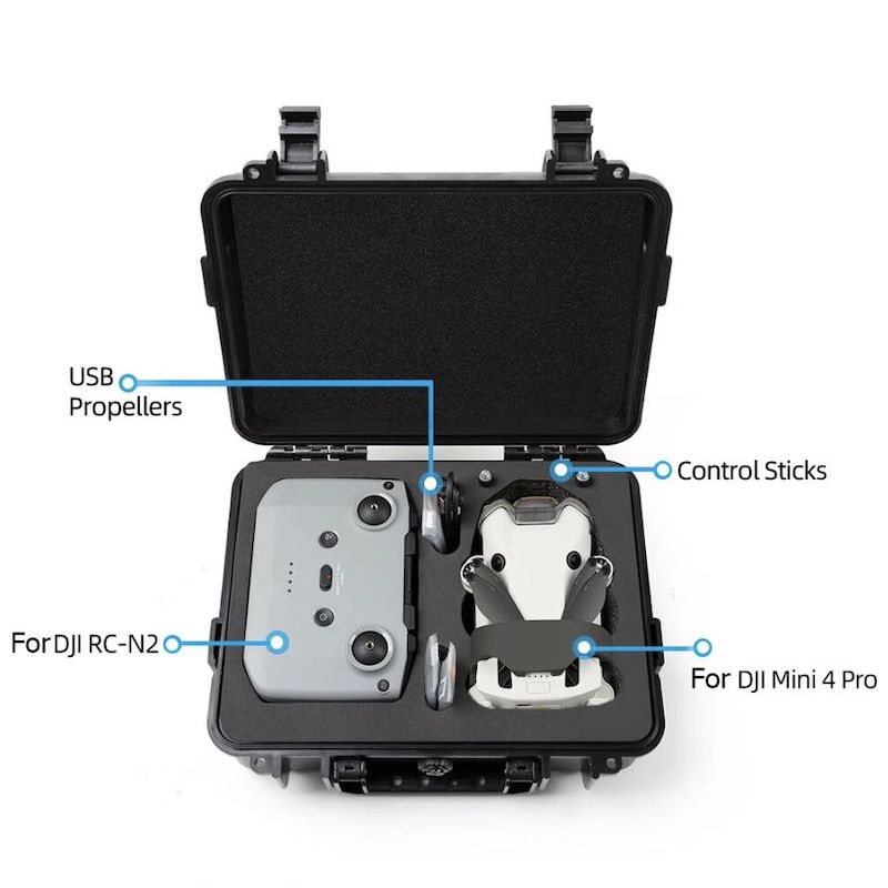 Custodia in ABS antideflagrante per drone DJI Mini 4 Pro + telecomando RC-N2 - immagine 2