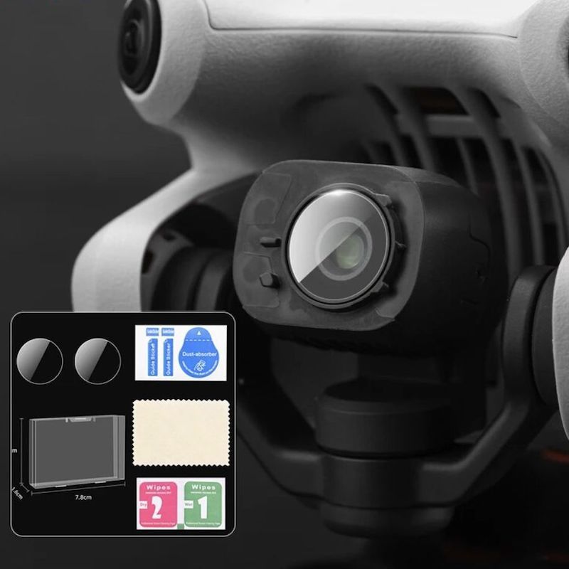 Set of 2 Camera Lens Protective Films for DJI Mini 4 Pro drone