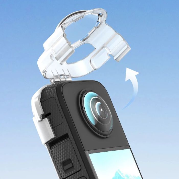 Copertura trasparente dell'obiettivo antiappannamento per la videocamera Insta360 X3 - immagine 2