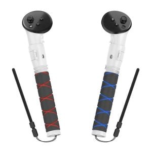 Handle extensions for Meta Quest 3 VR headset controllers