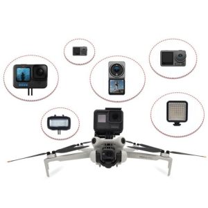 1/4" Dual Interface Action Camera Extension Bracket for DJI Mini 3 / Mini 3 Pro / Mini 4 Pro drones - Image 3