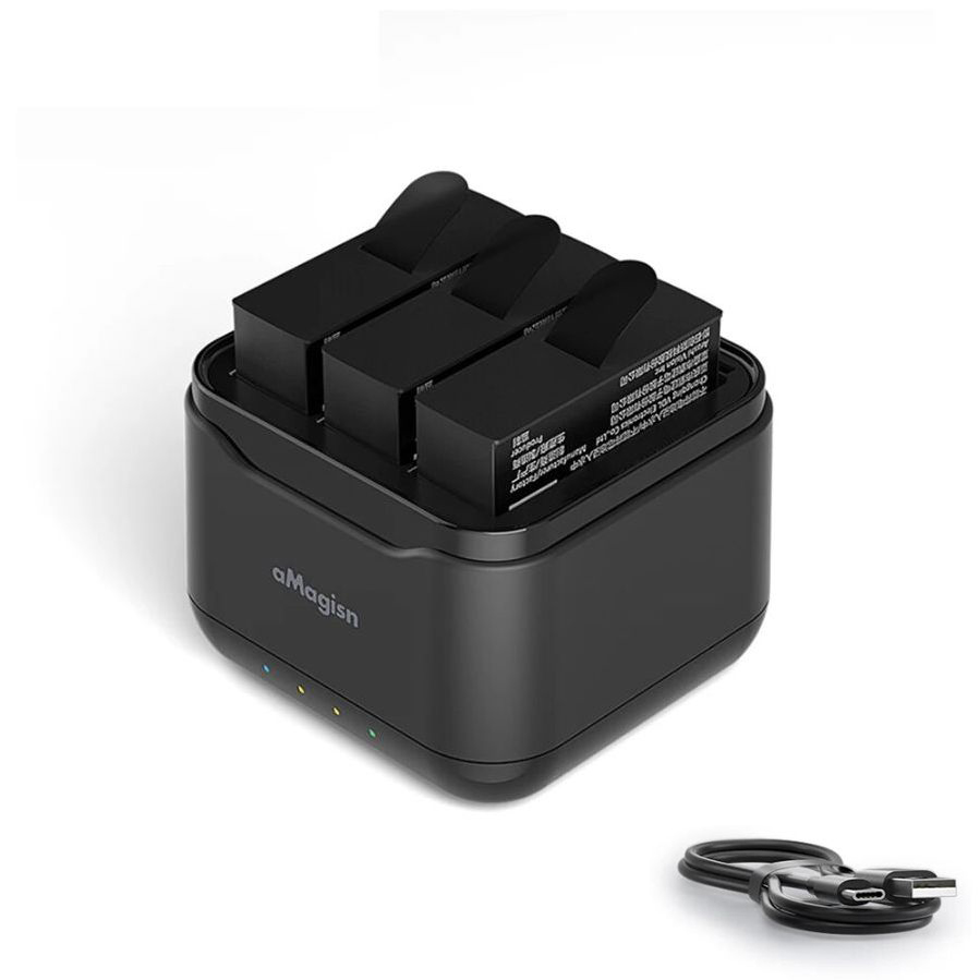 Intelligente 3-Batterie-Ladestation für Insta360 Ace / Ace Pro Action-Kamera
