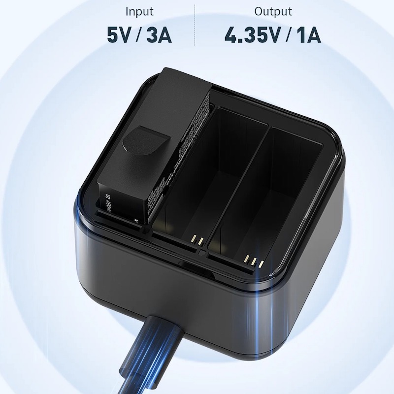 Intelligente 3-Batterie-Ladestation für Insta360 Ace / Ace Pro Action-Kamera – Bild 2