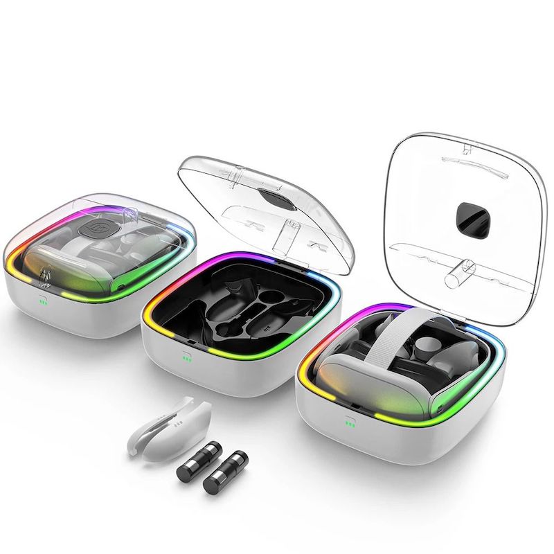 Boitier Charge Lumineux Casque VR Meta Quest 3 1
