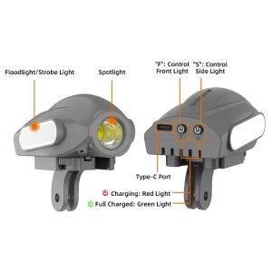 Universal LED Spotlight Stroboscopic Light DJI Mini Air Mavic Avata FPV 5
