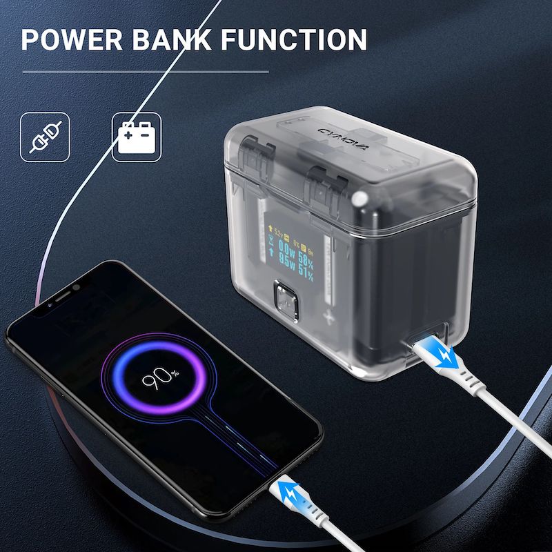 Boitier Recharge Intelligent 2 Voies Batteries Camera Insta360 X4 3