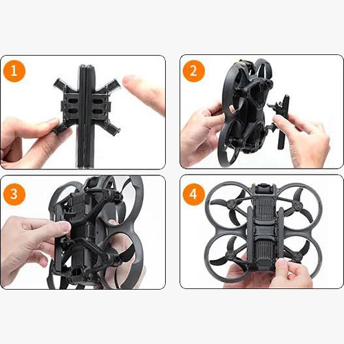 Carrello di atterraggio pieghevole Altezza 22 mm drone DJI Avata 2 4
