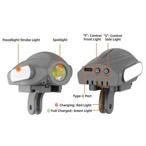2 in 1 Supporto per riflettore stroboscopico per drone DJI Avata 2 4