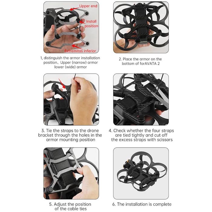 DJI Avata 2 6 Carbon Fiber Collision Guard Inner Reinforcement