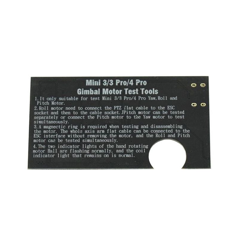 carte test verification moteurs nacelle drones dji mini 3 mini 3 pro mini 4 pro 2