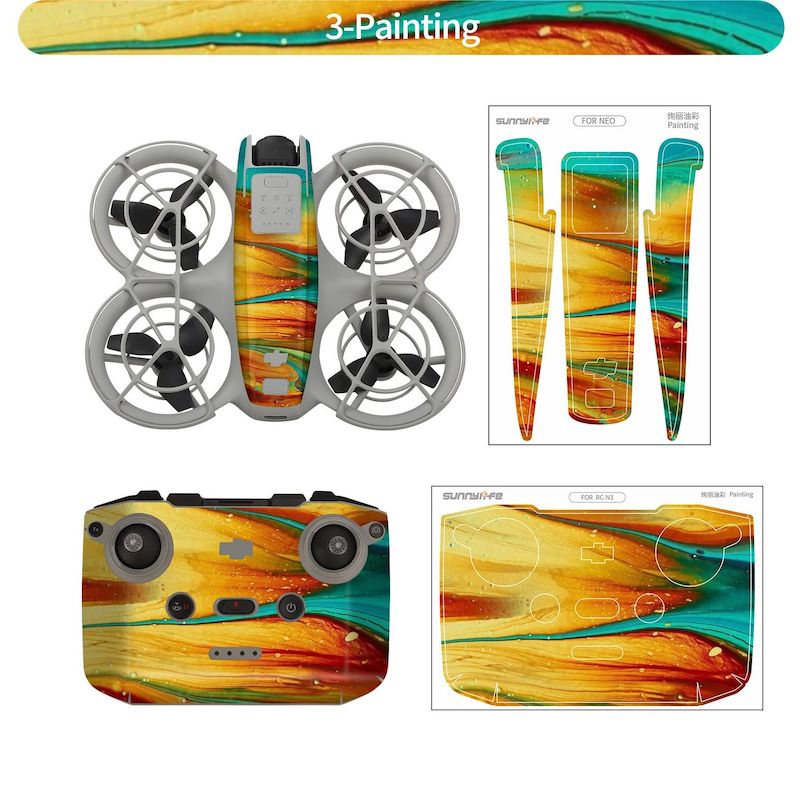 autocollants stickers decoratifs protecteurs drone dji neo 5